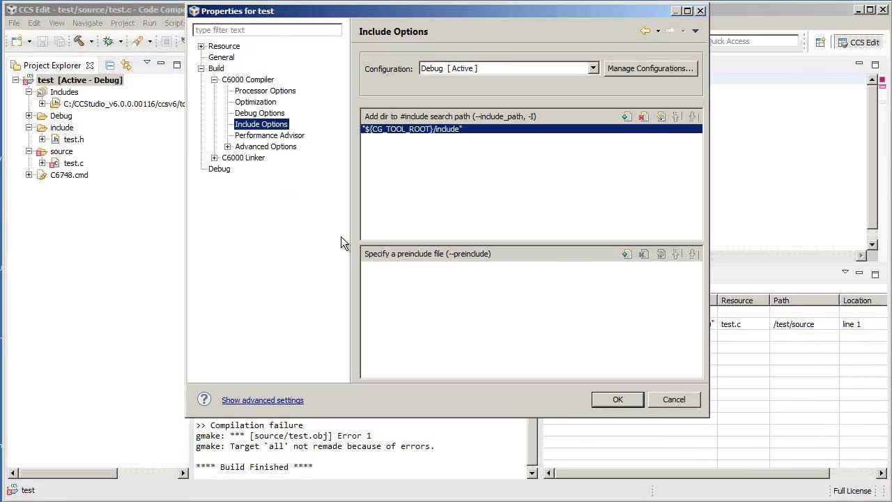 Setting compiler and linker search paths