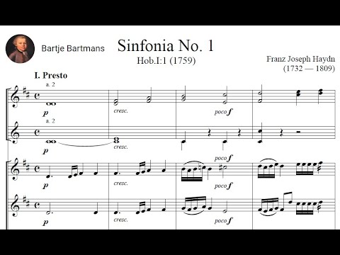 Joseph Haydn - Symphony No. 1, Hob.I:1 (1759) {Hogwood}