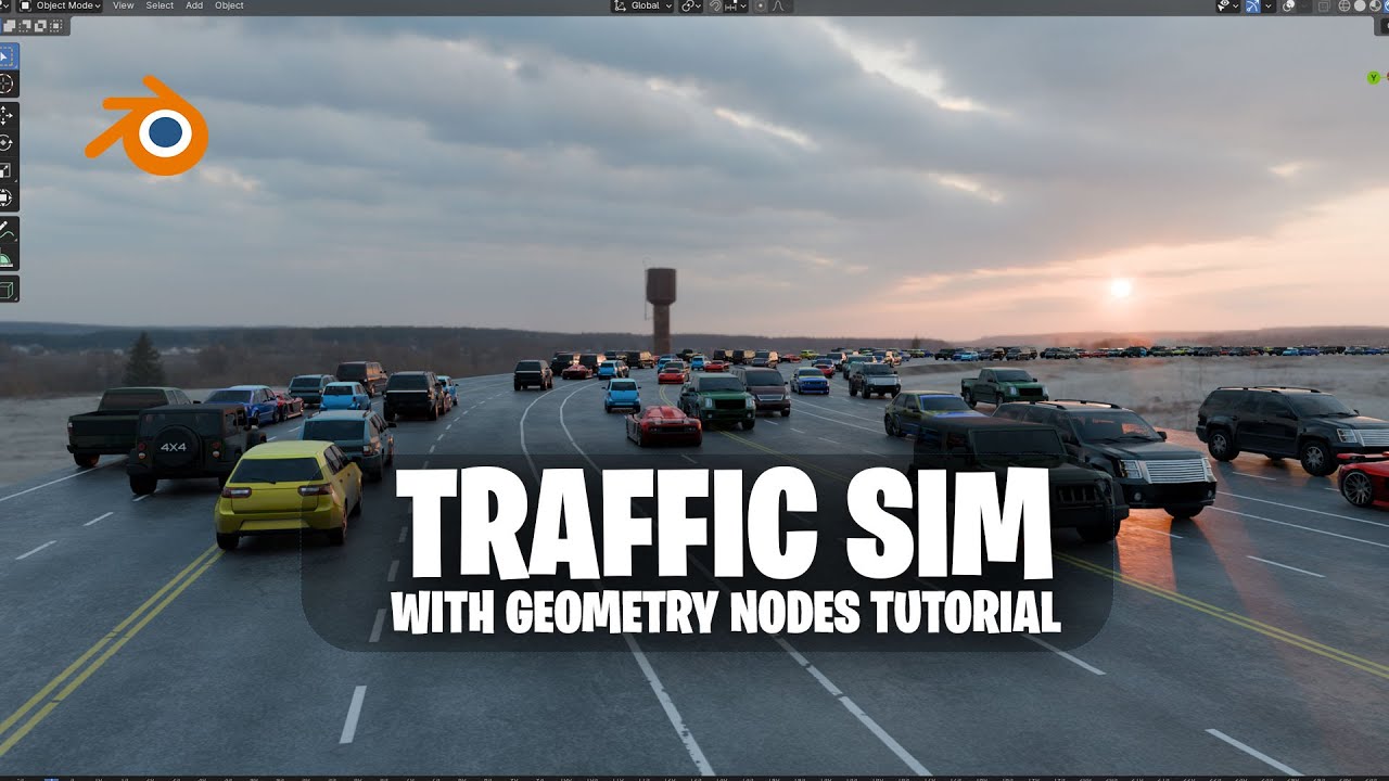 #Free Heavy Traffic simulator For Blender