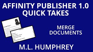 Affinity Publisher 1.0 Merge Documents