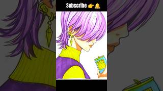 Satisfying Coloring: Mistry Saja Fanart! 🌈✨#shorts #youtubeshorts #kpop