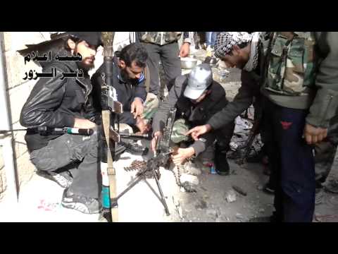 تجهيز البي كي سي من قبل لواء المهاجرين الى الله في حي الجبيلة في دير الزور