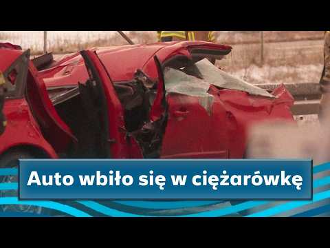 Tragedia na ekspresówce. Auto wbiło się w ciężarówkę