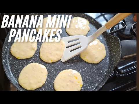 Mini pancakes with chocolate drizzle perfect for breakfast  or tea time