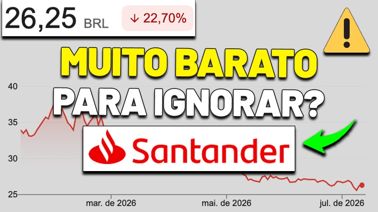 🚨30% de QUEDA: O QUE ESTÁ ACONTECENDO com O BANCO SANTANDER? SANB11 ou SANB4 ou SANB3