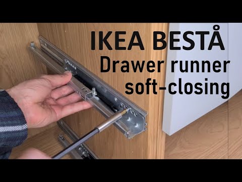 How to install Ikea Besta soft closing drawer