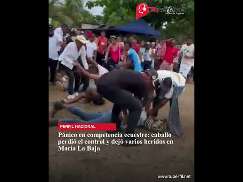 Pánico en competencia ecuestre: caballo perdió el control y dejó varios heridos en María La Baja