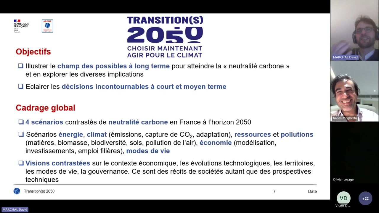 Atelier 7 - les 4 scénarios Net Zero de l'ADEME