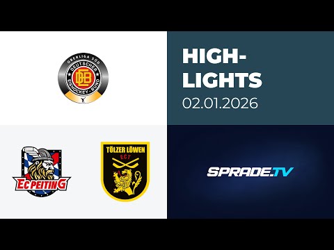 02.01.2026 - Highlights - EC Peiting vs. Tölzer Löwen