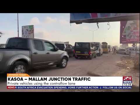 Kasoa-Mallam Junction Traffic: Potholes at Mallam junction cause heavy traffic gridlock
