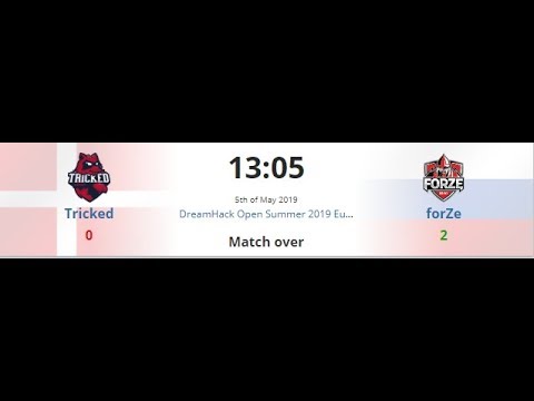 Tricked vs forZe Highlights (0:2) at DreamHack Open Summer 2019 Europe Closed Qualifier (05.04.2019)