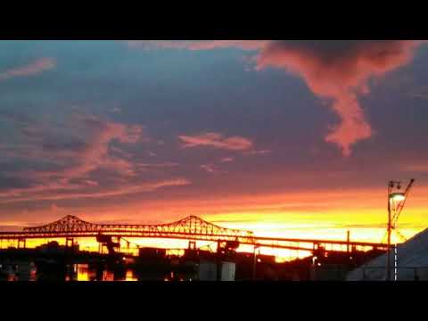 Boston, Massachusetts @Maurice J. Tobin Memorial Bridge #mysticriver #bridge #sundown #vibes