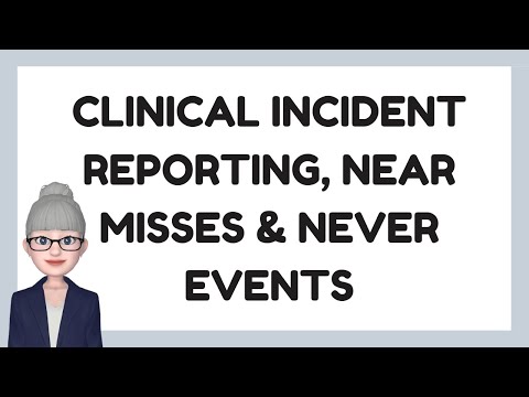 Clinical Incident Reporting, Near Misses and Never Events in Healthcare