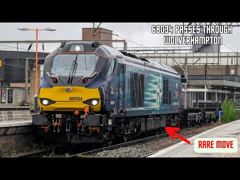 RARE appearance of 68034 'Rail Riders' at Wolverhampton 14/07/23