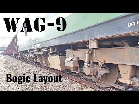 Wag-9 bogie layout & underframe component of 6120hp freight ...