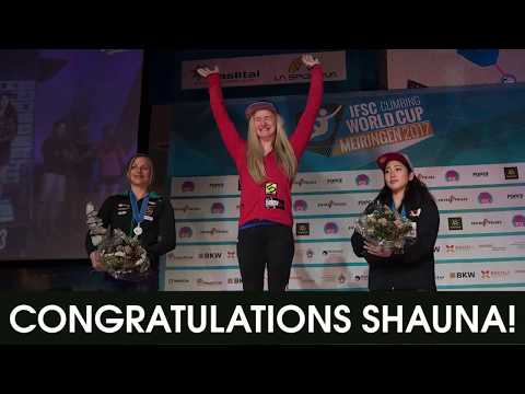Shauna Coxsey is the 2017 Boulder World Cup Champion