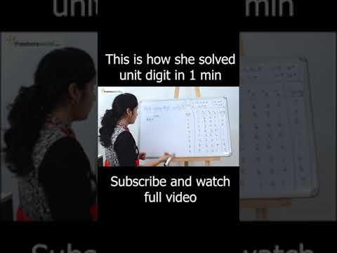 See how she found unit digit under 1 min - watch her full video #youtubeshort #shorts
