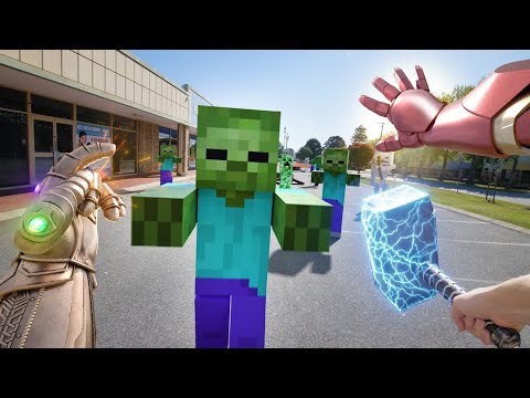 Minecraft vs Superheroes in Real Life | Superman, Spiderman, Ironman & More