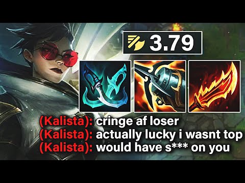 FULL ATTACK SPEED VAYNE but the enemy kalista calls me out so i stomp her face in