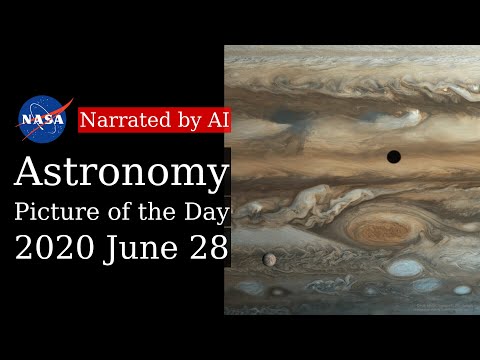 APOD: 2020-06-28 - Europa and Jupiter from Voyager 1 (Narrated by Brian)