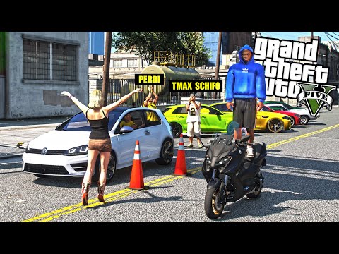 GARE CLANDESTINE in TMAX 560 tech.(Vinco UN AUTO!) - GTA 5 MOD VITA DA GANGSTER (10) #54