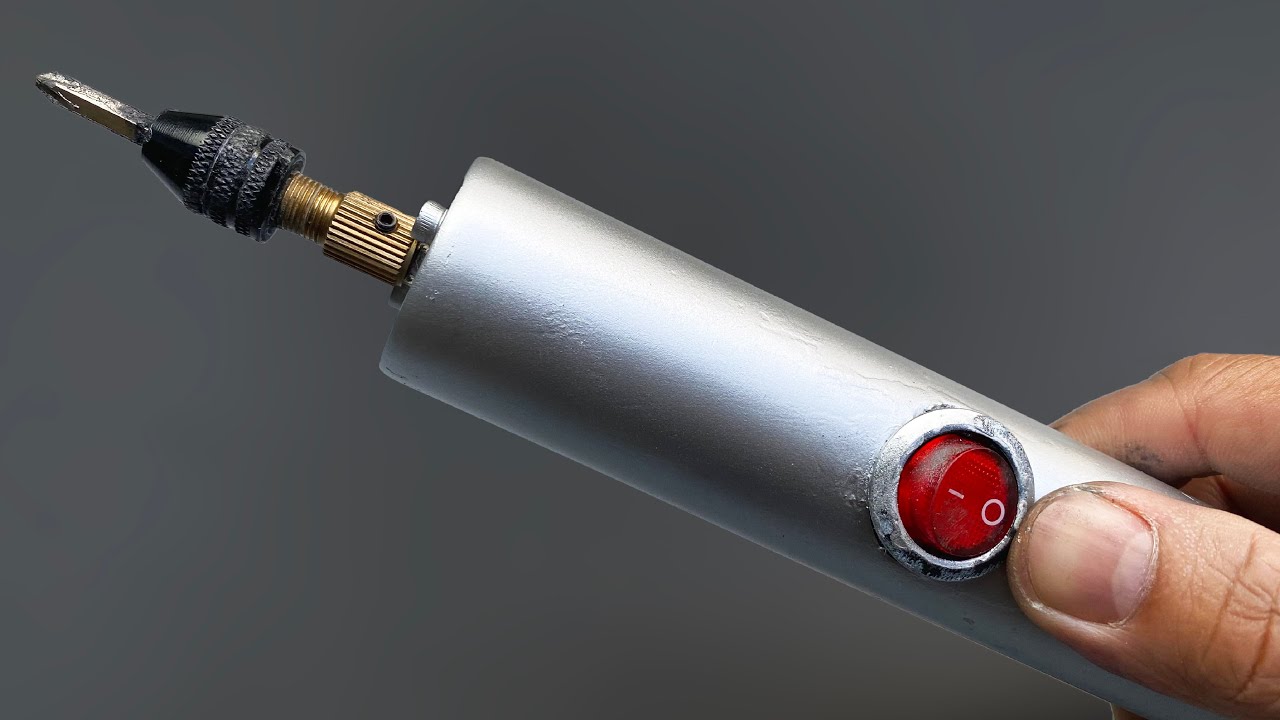 How to make a battery operated screwdriver from PVC