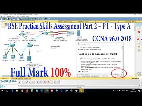 CCNA v6 RSE Practice Skills Assessment Part 2 – PT   Type A 2020 (Education Guideline)