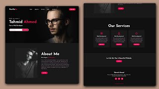 Build a Complete Personal Portfolio Website Using Only HTML And CSS | Pure HTML And CSS