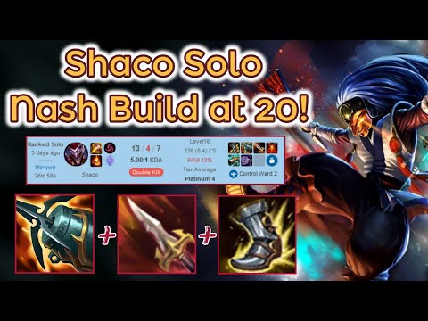 Busted Season 11 Shaco Build - Solo Nash at 20!! [League of Legends] Full Gameplay - Infernal Shaco
