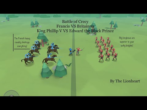 Epic battle simulator Battle of Crecy, Francis VS Britainna, Cavalry VS Archers