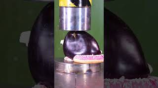 New tool for our hydraulic press! #funny #eggplant #crushing