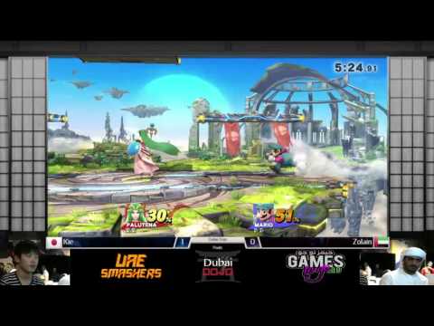Dubai Dojo Singles: Zolain (Mario) vs Kie (Peach, Palutena) - Pools