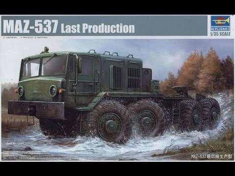 Details about   1/35 Trumpeter Russian MAZ-537 Last Production 01006 Tractor Truck Car Model 