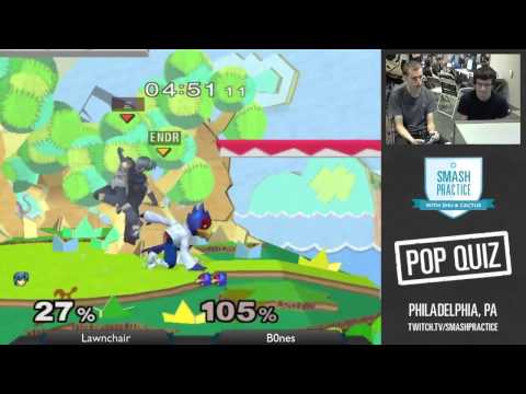 Pop Quiz II - Winners Round 4 - Lawnchair (Marth Fox) vs B0nes (Falco) - SSBM Smash Melee