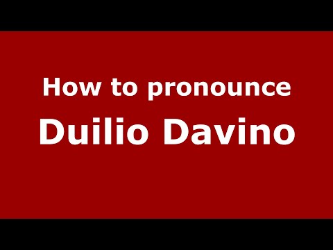 How to pronounce Duilio Davino (Mexico/Mexican Spanish) - PronounceNames.com