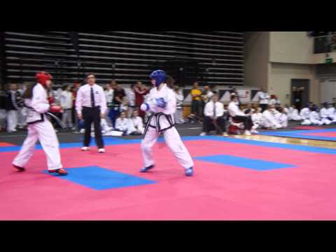 ITF 2011 NZ - USA Junior Female Team Sparring 1.MP4