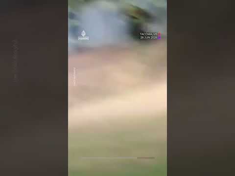 Powerful explosion as firefighters probe smoke at Tacoma apartment | AJ #shorts
