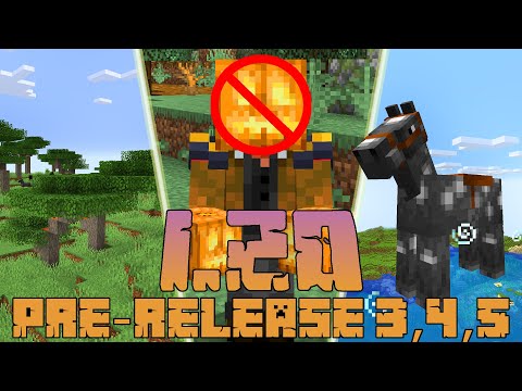 Minecraft 1.20: [Pre3,4,5] What's new?  Fixed FLYING HORSES!  REMOVED WEARING GLOWING PUMPKIN!