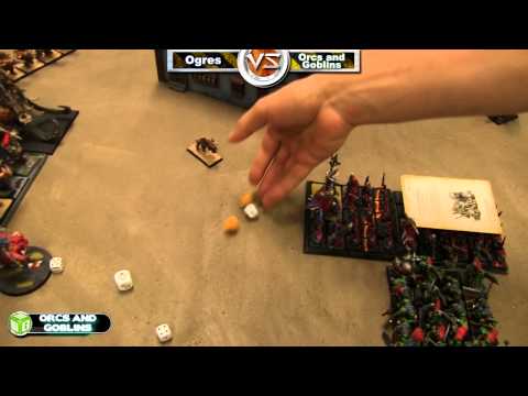 Orcs and Goblins vs Ogres Warhammer Fantasy Battle Report - Fantasy League Ep 15