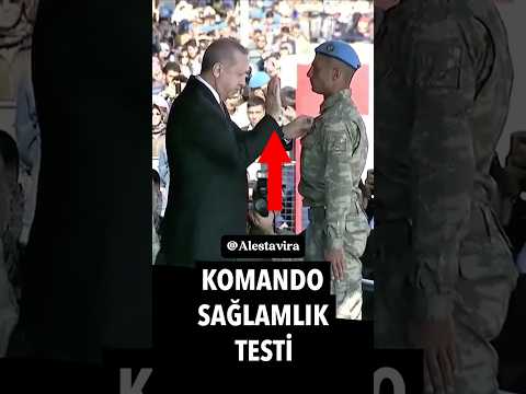 ERDOĞAN’IN JANDARMA UZM.ÇVŞ.’A SAĞLAMLIK TESTİYLE RÜTBE TAKMA ANI! 🇹🇷