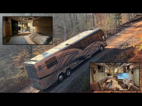 Prevost H3-45 Bus Conversion Tour.  Beautiful Interior!!