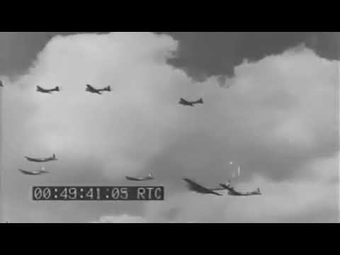 NEWSREEL: AMAZING COMBAT FILMS OF U.S. RAID ON GERMANY - 1943