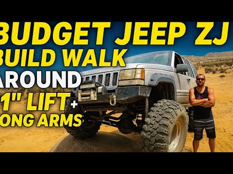 INSANE Budget Jeep Grand Cherokee ZJ – 11” Custom Lift + Homemade Long Arms Winch Bumper Walk Around