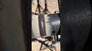 3” rollouts using Bohler 1/8” 7018 #pipeline #satisfying #welder #welding