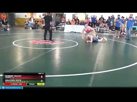 187 Lbs Placement Matches (8 Team) - Robert McCoy, Georgia Vs Brayden Hock, Oklahoma Outlaws GR BL