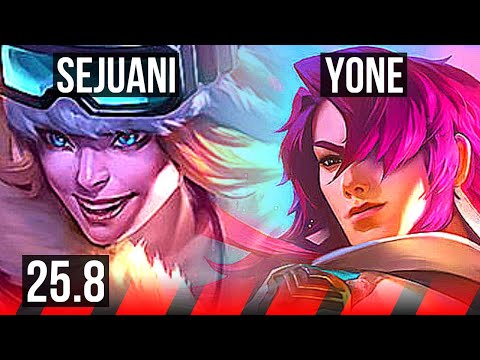SEJUANI vs YONE (TOP) | EUW Diamond | 25.8