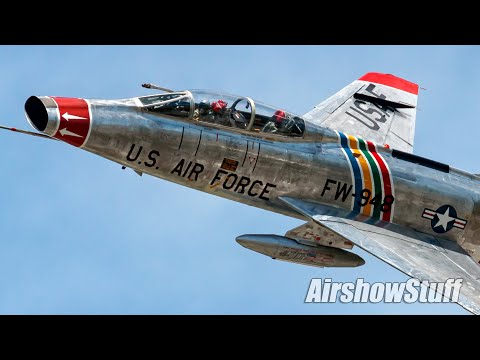 F-100 Super Sabre Flybys - Selfridge Airshow 2022