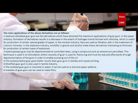 Industrial and technical grade guar gum