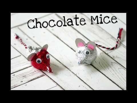 DIY Chocolate Mice | Hershey's Kisses Chocolate wrapping ideas