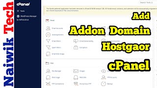 How to add Addon Domain in Hostgator cPanel